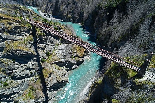 Historic Skippers Suspension Bridge (1901)-above Shotover River-Skippers Canyon-Queenstown